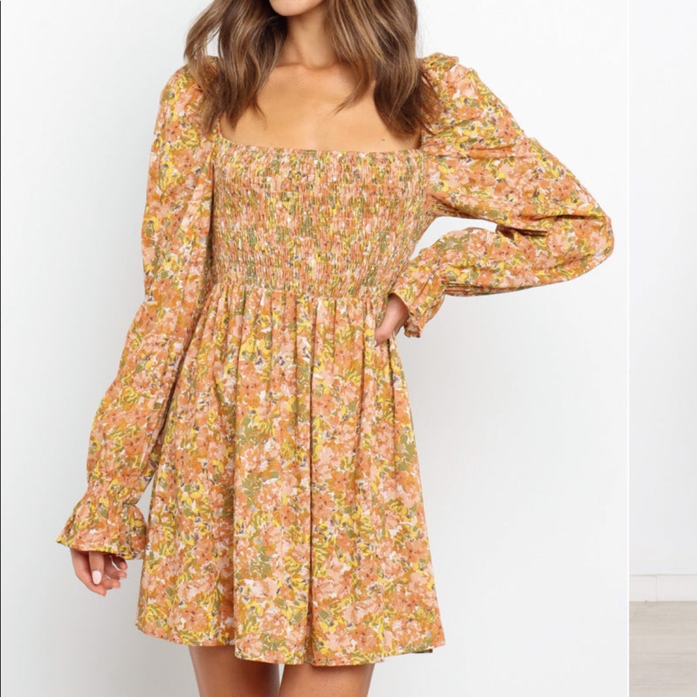 Petal & Pup yellow boho mini dress